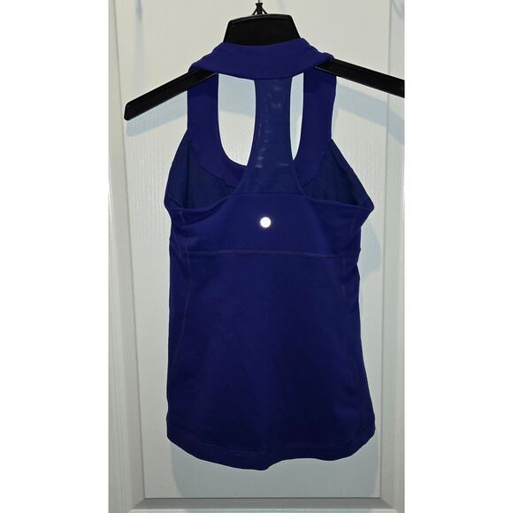 Lululemon Scoop Neck mesh T Back Tank Top purple sz 6 - Picture 3 of 3